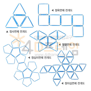 4D프레임 정다면체 전개도 SET