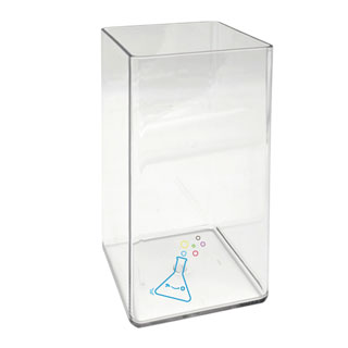 긴투명한사각통/지층실험용