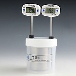 간이열량계/뚜껑에구멍이2개뚫린원통