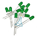 2V LED발광다이오드/초록/10개입